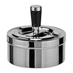 CENDRIER — Cendrier rotatif chromé Ø 11 cm