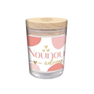 STC - Bougie PARFUMÉE Vanille Verre Nounou 9.2CM