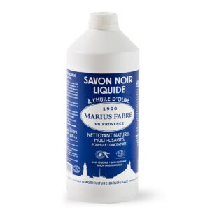 MARIUS FABRE - Savon Noir Liquide à l'Huile d'Olive - Nettoyant Multi-Usages, 100% d'Origine Naturelle - Fabrication Traditionnelle - Certifié Ecocert - Origine France Garantie - Flacon 1L