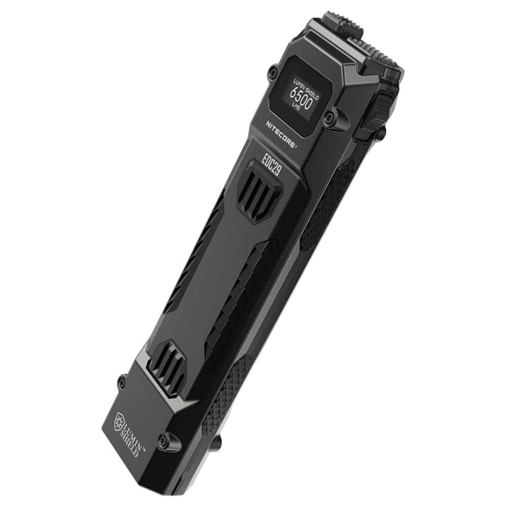 Nitecore EDC29 Lampe torche EDC ultra fine haute performance 6500 lumens avec porte-clés rétractable, Noir – Image 3