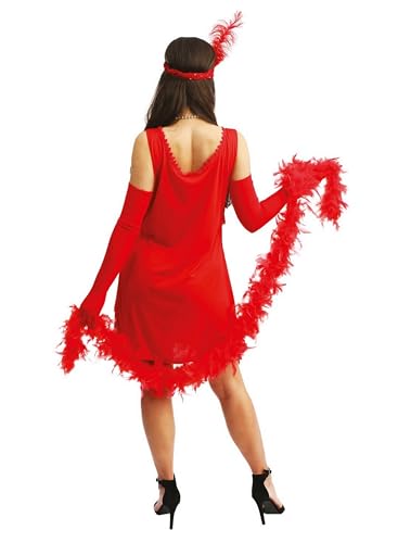 P'TIT CLOWN — Déguisement Charleston Femme Rouge Taille L/XL – Image 2