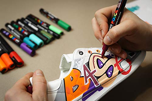 UNI-BALL POSCA — Marqueur pointe ogive fine 0,9-1,3 mm abricot – Image 5