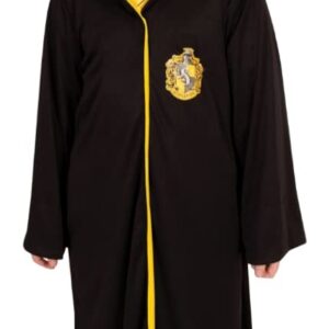 RUBIE'S Harry Potter Officiel - Robe Poufsouffle - Déguisement Enfant - 7-10 ans - Costume Robe Noire à Capuche - Pour, Carnaval - Idée Cadeau de Noël