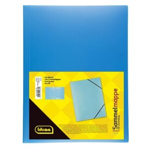 Idena Sammelmappe PP mit Gummizug transluzent türkis DIN A3
