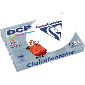 Clairefontaine Lot de 250 feuilles de papier multifonction DCP A4-160 g/m² - Blanc - 250 feuilles