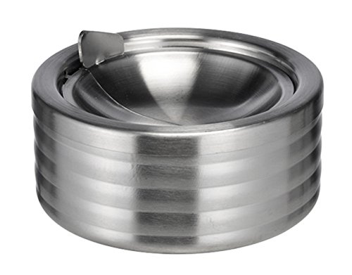 Bambelaa ! Cendrier-tempête en acier inoxydable d’aspect élégant, Acier inoxydable, argenté, 1