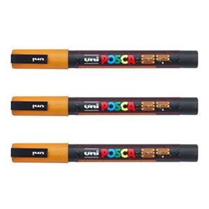Posca - Marqueurs PC-3 M Uni-Ball - Gamme complète de 40 couleurs disponibles (Lot de 3)