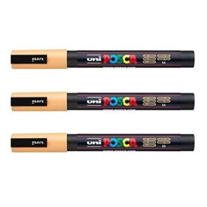 Posca - Marqueurs PC-3 M Uni-Ball - Gamme complète de 40 couleurs disponibles (Lot de 3)