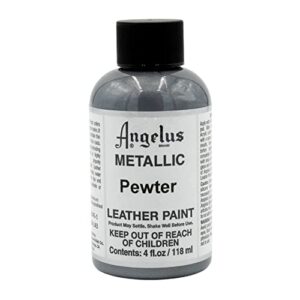 Acrylic Leather Paint - Pewter - 4 flacon(s)