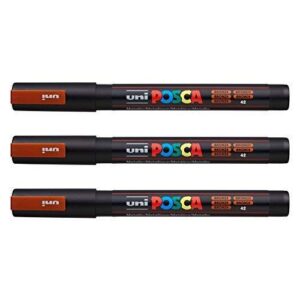 Posca - Marqueurs PC-3 M Uni-Ball - Gamme complète de 40 couleurs disponibles (Lot de 3)