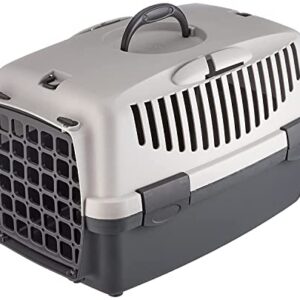 Box de transport Capri 1 - XS: 32 × 31 × 48 cm, gris foncé/gris clair