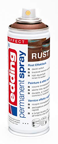 edding 5200 spray permanent - effet rouille mat - 200 ml - peinture acrylique pour peindre ou décorer verre, métal, bois, céramique, plastique, toile - peinture acrylique en aérosol – Image 7