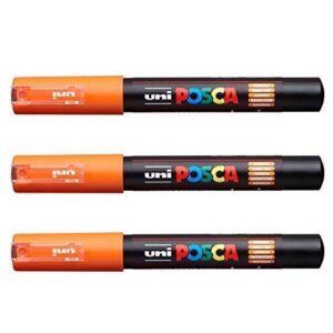 Posca Lot de 3 marqueurs PC-1M Uni-Ball (gamme complète de 22 couleurs disponibles)
