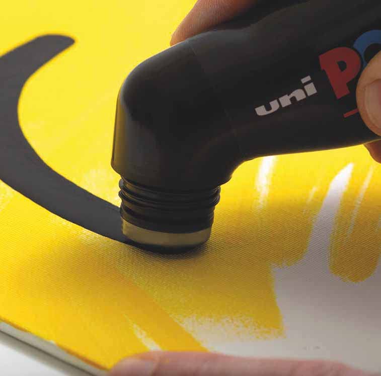 POSCA - Uni Mitsubishi Pencil - Marqueur MOP'R - Pointe Ronde XXL 3-19 mm - Forme Ergonomique, Corps Semi-Rigide - Marqueur Peinture À Base d'Eau - Tout Support - Rouge X4 – Image 4