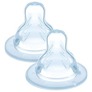 MAM Lot de 2 Tétines Anatomiques en Silicone 6+ mois Débit X Ultra-rapide, tétine plate et ultra-douce pour bébé