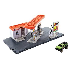 MBX ACTION DRIVERS GAS STATION FILL-UP PLAYSET O/S