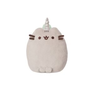 Aurora World- Aurora, 61515, Pusheenicorn Assis Petit,Peluche éco-Responsable, Gris, Grey