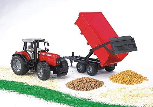 BRUDER Massey Ferguson 7480 — Tracteur avec remorque benne – Image 3