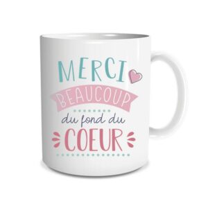 STC, Mug en céramique Merci Beaucoup du Fond du Coeur 9,5x8cm