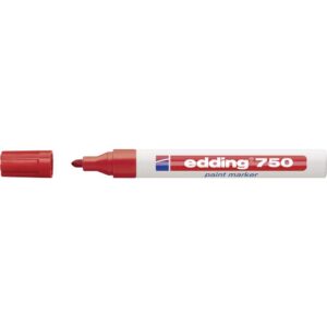 EDDING Marqueur Peinture "750" Largeur de trait : 2-4 mm Rouge
