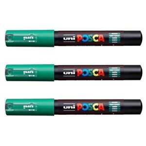 Posca Lot de 3 marqueurs PC-1M Uni-Ball (gamme complète de 22 couleurs disponibles)