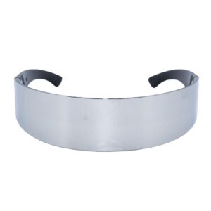 P'TIT CLOWN - Lunettes Fantaisies Futuristes - Adulte - Unisexe - Parfaites pour Déguisement Carnaval, Cosplay, Fête Costumée (Argent)