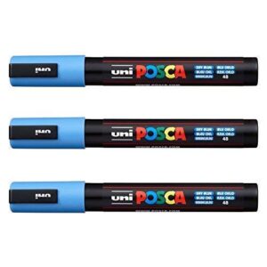Posca Lot de 3 marqueurs PC-5M Uni-Ball (gamme complète de 35 couleurs disponibles)