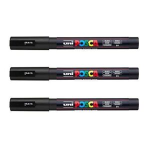Posca - Marqueurs PC-3 M Uni-Ball - Gamme complète de 40 couleurs disponibles (Lot de 3)