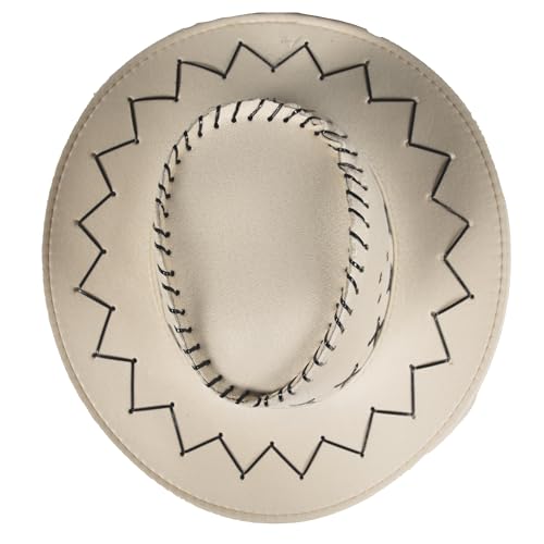 P'TIT CLOWN — Chapeau Cowboy Adulte Beige imitation nubuck – Image 3