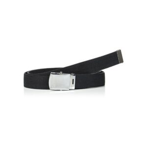 MIL-TEC US Belt — Ceinture noire en coton boucle métal