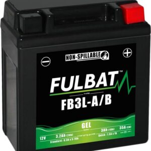 Fulbat - Batterie moto GEL FB3L-A/B GEL /YB3L-A/B FULBAT SLA Etanche 3,2AH 35 AMPS