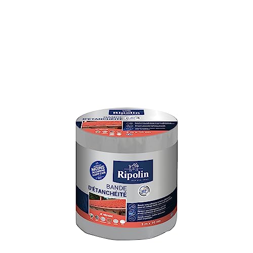 RIPOLIN - Bande fibrée Anti-infiltration - Consolide la réparation des fissures / espaces infiltrants - S'utilise avec Ripolin anti-infiltration toiture ou terrasse et balcon - Pour tous défauts de 0,