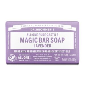 Dr. Bronner's Magic Soaps Savon Pur de Castille Lavande chanvre 5 oz