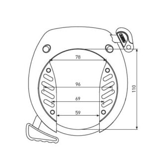 Alternative view of ABUS Tectic 496 NR — Antivol de Cadre Noir