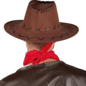 Alternative view of P'TIT CLOWN — Chapeau Cowboy Adulte imitation nubuck Marron foncé