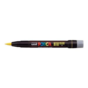 UNI-BALL Marqueur pinceau Brush POSCA PCF350 1-10mm Jaune
