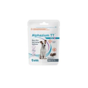 TVM Alphazium TT | 30 unités | Taille S - pour Petits Chiens | Complément Alimentaire pour Chiens et Chats stressés | pour des Situations exceptionnelles comme Les visites chez Le vétérinaire