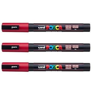 Posca - Marqueurs PC-3 M Uni-Ball - Gamme complète de 40 couleurs disponibles (Lot de 3)