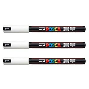 Lot de 3 feutres Posca PC-1MR Uni-Ball, disponible dans une gamme de 16 couleurs