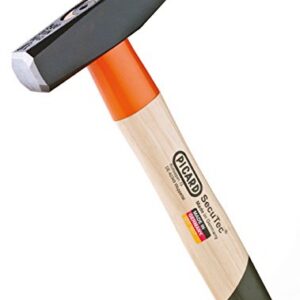 Picard - Marteau d'ajusteurs SecuTec®, avec douille de protection du manche en acier durci. Manche en hickory à deux arrondis. Assemblage de la tête forgée et du manche sécurisé par un angrois. Résist