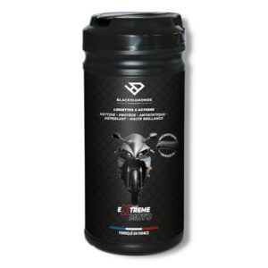 POT 80 LINGETTES 5 actions   BLACKDIAMONDS  MOTO  nettoie, protégé, fait briller, déperlant, anti statiqu  MICRO FIBRE INCLUSE