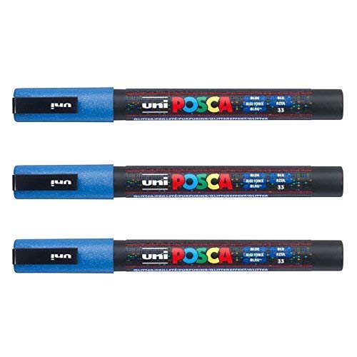 Posca - Marqueurs PC-3 M Uni-Ball - Gamme complète de 40 couleurs disponibles (Lot de 3)