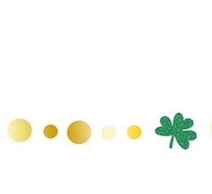 P'TIT CLOWN - 23235 - Guirlande Trêfles - 5 m de longueur - Idéal pour une Décoration Saint Patrick - Papier - Vert, Jaune