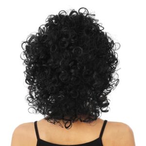 Alternative view of P'TIT CLOWN — Perruque mi-longue frisée noire