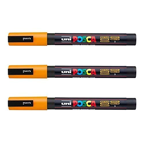 Posca - Marqueurs PC-3 M Uni-Ball - Gamme complète de 40 couleurs disponibles (Lot de 3)