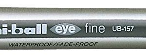 Uni-Ball UB-157 Eye Fine Lot de 12 stylos rollers Noir