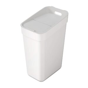 Curver Poubelle de Tri 30L Ready To Collect - Avec Support Mural pour Mur ou Porte - Cuisine, Salle de Bain, Buanderie - 100% Recyclé -Blanc