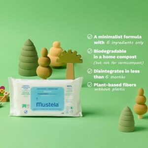 Alternative view of MUSTELA — Lingettes compostables sans parfum x60