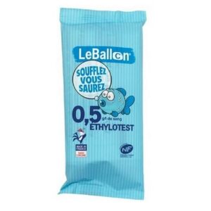 ETHYLOTEST Conforme NFX 20702 - Lot de 100 Sans Chrome Produit Français - Le ballon testeur d'alcoolémie