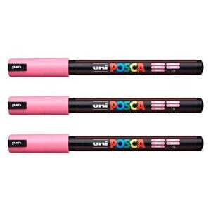 Lot de 3 feutres Posca PC-1MR Uni-Ball, disponible dans une gamme de 16 couleurs